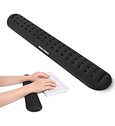 Univo Colors Black Superfine Memory Foam Keyboard Wrist Rest Soft Gel Ergonomic Wrist Support Pad...