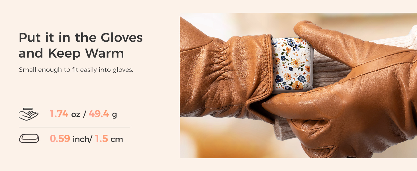 hand warmers in gloves