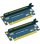 WENZIYAXU PCI E 16X Riser Card Adapter, PCI Express 3.0 16X Extension Cable 90 Degree High Speed ...