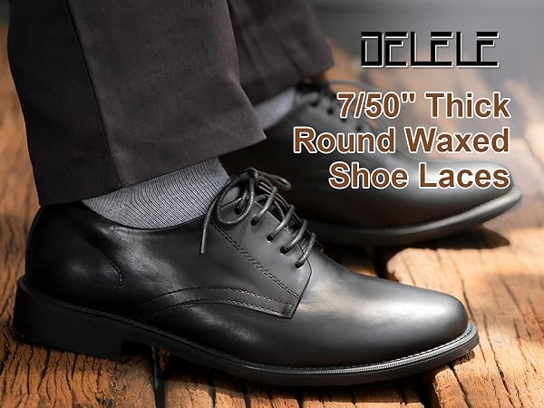 Round Waxed Shoelaces