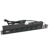 Tecmojo 1u Rackmount Network-Grade PDU Power Strip, 12 Wide-Spaced Right Angle Outlets, Circuit B...