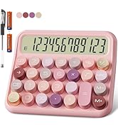 Mechanical Calculator 12 Digit Extra Large 5-Inch LCD Display, DECKLIT Battery Desk Calculator, B...
