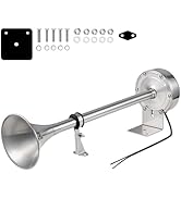 BANHAO Marine Boat Horns 12V 150dB Single Trumpet Truck Horn Stainless Steel Horn for Ship Truck ...
