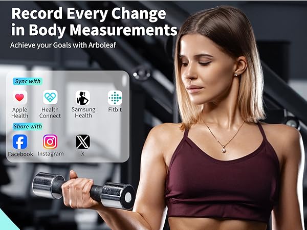 arboleaf bathroom scale for body weight with BIA