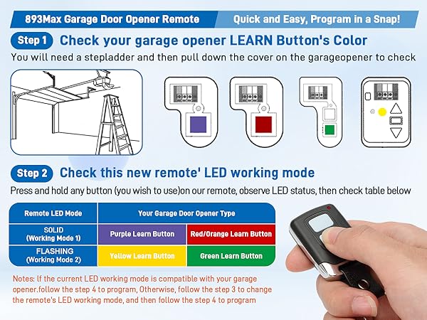 Garage Door Remote keychain 893max