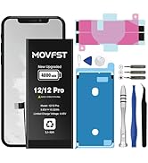 MOVFST Replacement Battery for iPhone 12/12 Pro,4000mAh Li-ion Polymer High Capacity Battery Fit ...