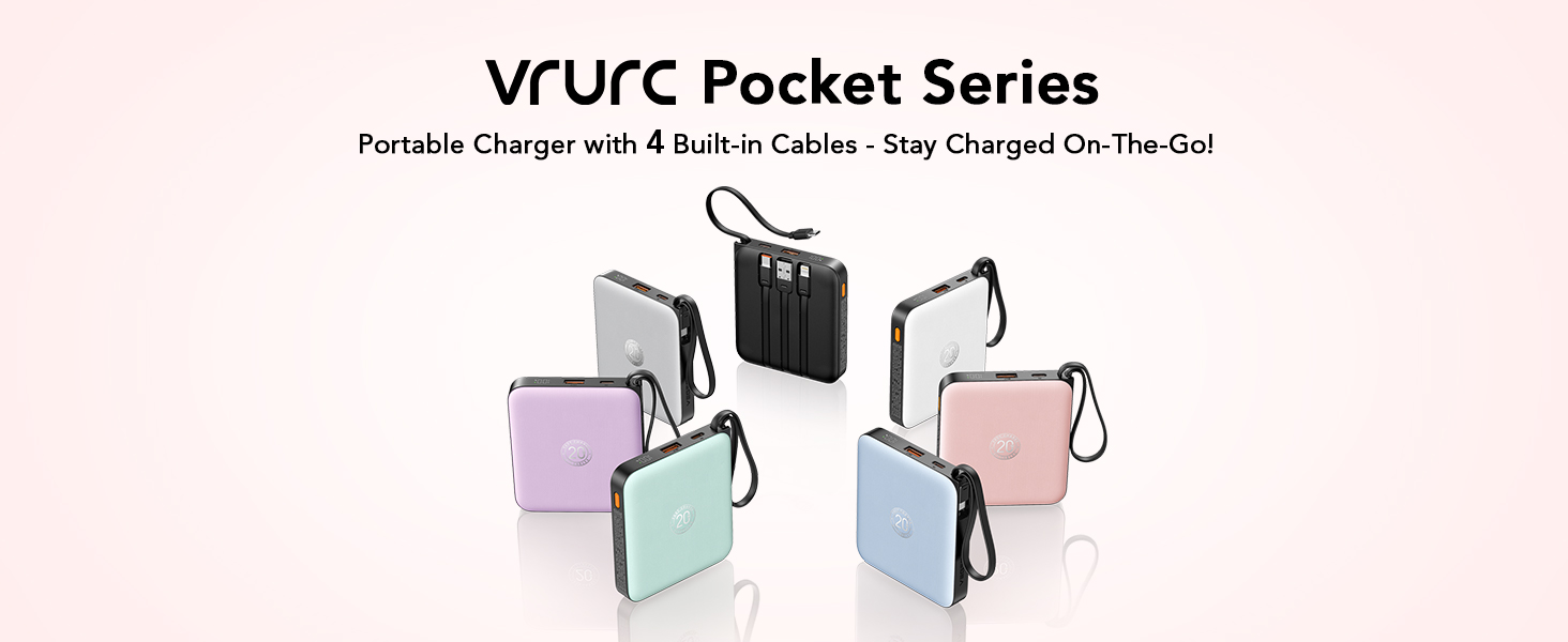 portable charger built-in cable
