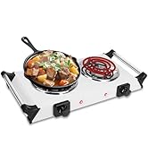 Moclever Hot Plate Electric Stove, 2000W Portable Cooking Stove w/Cooling Handle, 5 Levels of Adj...