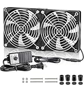 GDSTIME Big Airflow Dual 120mm Fans, 2x120mm 240mm Computer Fan with AC Plug, 110V 120V 220V 240V...