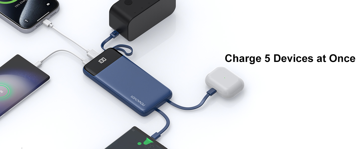 power bank with type c cable