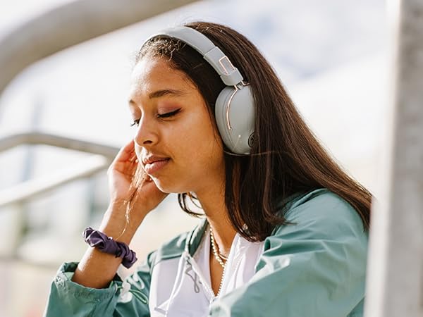 Listening to music with Jlab Headphones