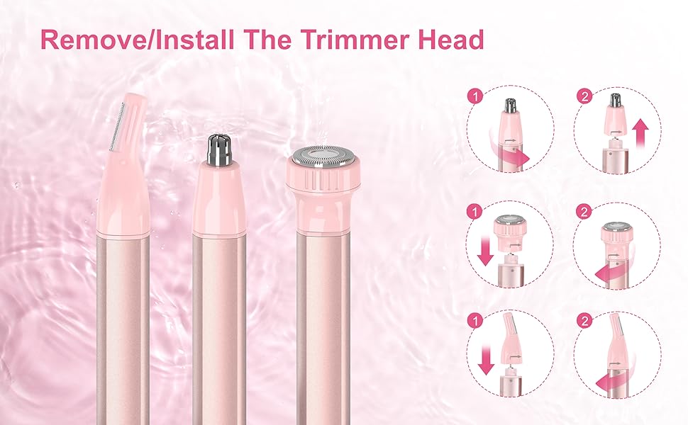 nose and ear hair trimmer waterproof design