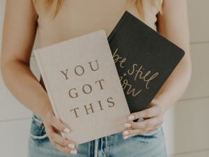 Lined Motivational Notebooks with Fabric Cover