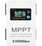 ?30A MPPT Solar Charge Controller, 150VDC PV Input, 12V/24V/48V Adjustable Output, Fit for RV, Ca...