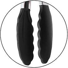 black silicone tongs