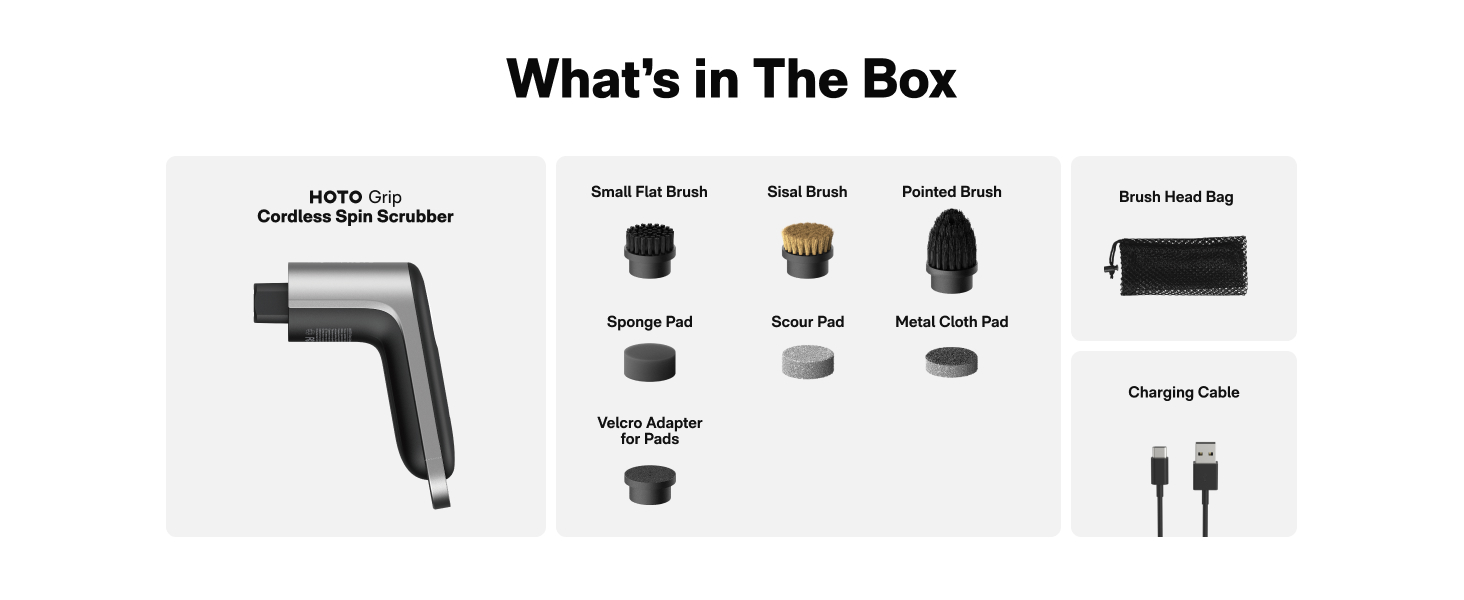 What&amp;#39;s in the Hoto cordless spin scrubber box