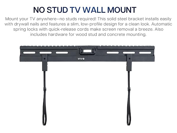 No stud TV mount Drywall TV mount TV wall mount no studs Studless TV mount Low profile TV mount