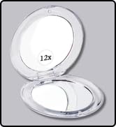 MIRRORVANA Small Compact 15X Magnifying Mirror for Travel - Handheld, Foldable &amp;amp;amp; Very Lightweight