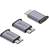 WENZIYAXU 10Gbps USB 3.0 Type-C to Micro B Adapter, USB C Fast Charging for Hard Drive Cable/Exte...