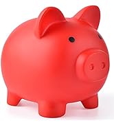 Piggy Bank, Unbreakable Plastic Money Bank, Coin Bank for Girls and Boys, Medium Size Piggy Banks...