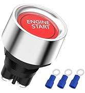 Push Button Starter Switch, Malictele 12V DC 50A 3 Pin SPST Momentary Engine Start Ignition Switc...