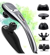 MEGAWISE Massager Handheld Deep Tissue Neck Back Massager for Shoulders, Waist, Legs, 3600 RPM Po...