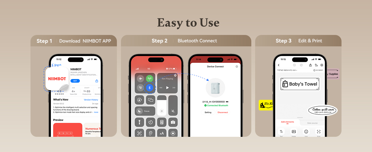 Wireless Mini Label Maker D110 Upgraded Version