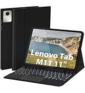 DoohowCase Backlit Bluetooth Keyboard Case Touch for Lenovo Tab M11 11-inch 2024, Keyboard with T...