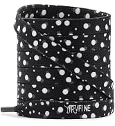 YJRVFINE Flat Printed Shoe Laces: 1 Pair Patterned Shoelaces for Sneakers | 10mm Wide, 48" Length...