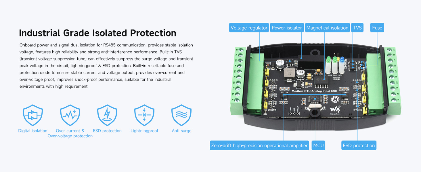 Modbus RTU Analog Input 8CH