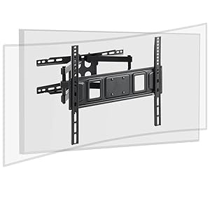 Full-Motion Articulating TV Wall Mount Bracket is designed for both curved and flat screen displays