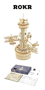 ROKR 3D Wooden Puzzles Model Building Kits Cannon Toys - DIY Wooden Catapult Toys STEM Educational P...