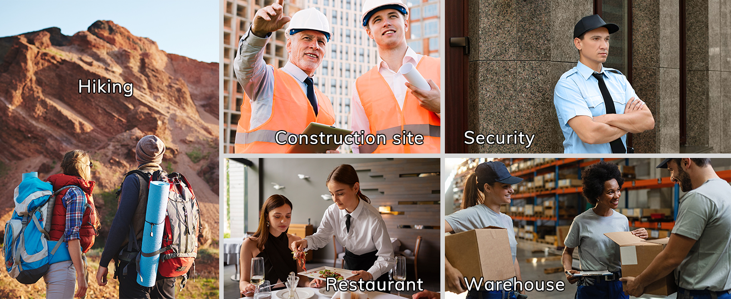 hiking construction site security restaurant warehouse