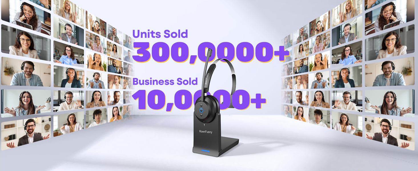 wireless headset with mic for work