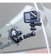 SUREWO Metal Strong Suction Cup Compatible with Gopro Hero 10 Black,Hero 9/8/7/6/5 Black,DJI Acti...