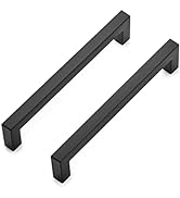 Ravinte 30 Pack 6-1/4 Inch Kitchen Square Cabinet Handles Matte Black Cabinet Pulls Stainless Ste...
