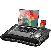 HUANUO Lap Laptop Desk - Portable Lap Desk with Cushion, Fits up to 15.6 inch Laptop, with Anti-S...