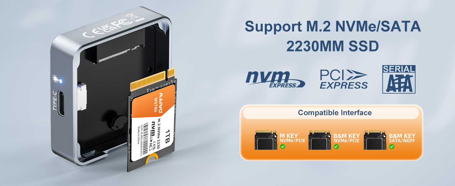 NVMe sata 2230 ssd enclosure
