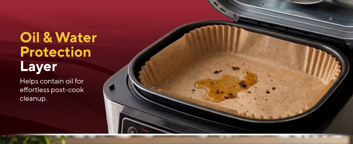 air fryer airfryer peper liners ninja foodi smart XL grill disposable parchment nonstick heat safe