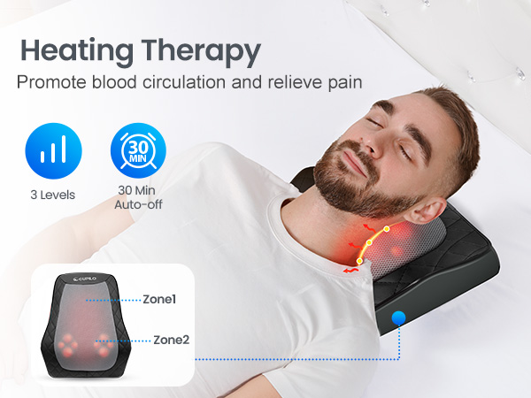 neck and back massager with heat