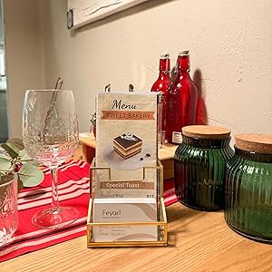 glass brochure holder