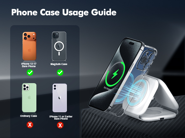 3 in 1 Travel 15W Faster Foldable Magnetic Wireless Charger