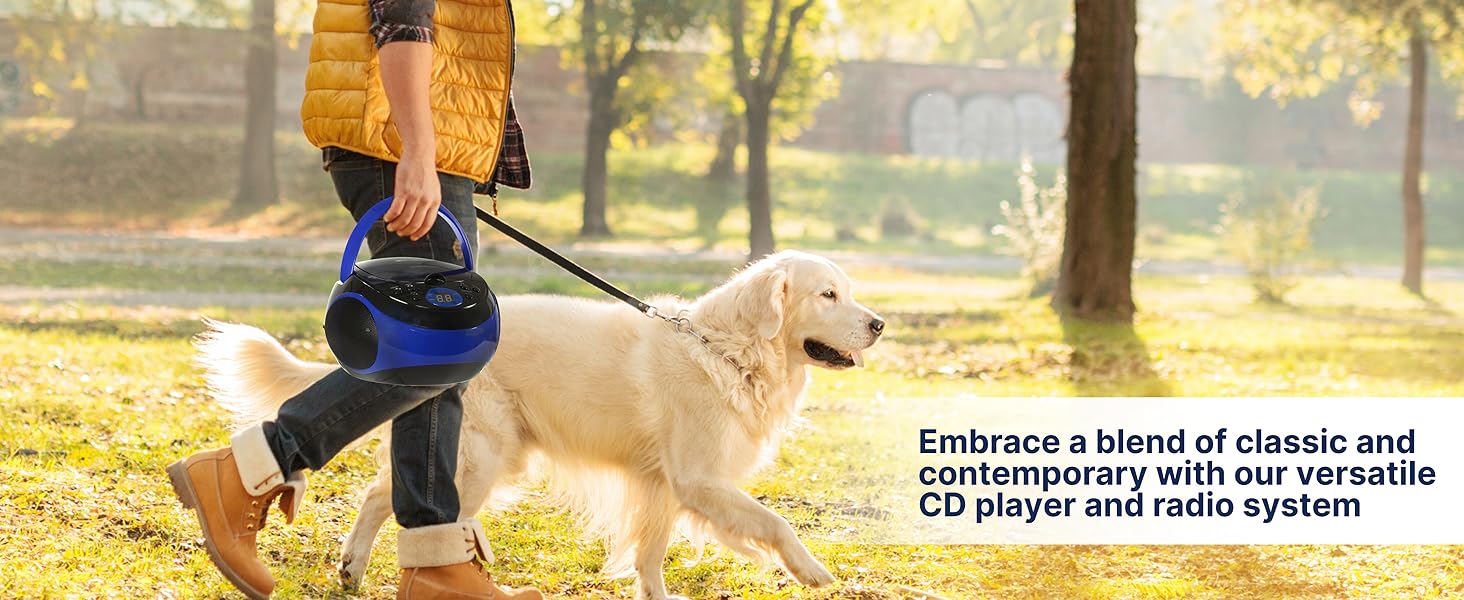 Emerson EPB-3000 Portable CD Player for kids, teens, dorm or bedroom, home office, listen to CD's