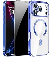 ZOZDOKG Magnetic for iPhone 17 Pro Max Case with Privacy Screen Protector & Full Camera Cover [Fi...