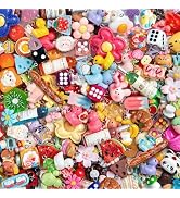 RQAYE DIY Cute charms for bracelets Resin Charms for DIY Keychain &amp; Jewelry Making – Mini Fruit,C...