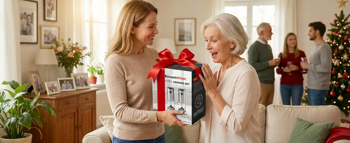 Electric Salt and Pepper Grinder Set