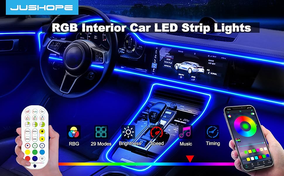jushope LED interior car lights