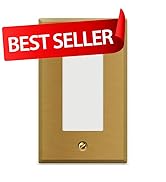 1-Gang Brass Outlet Cover, Satin Brass Decorative Outlet Covers, Standard Size 4.5