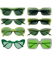 SUNOVELTIES 8 Mixed Style Party Sunglasses Retro Colored Party Favors Bulk Classic Costume Glasse...