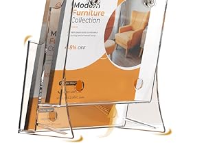 Acrylic Brochure Holder 8.5x11 &amp;amp; 4 x9 Inches